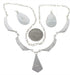 Multicolor Silver Earrings And Link Necklace Set GS75434